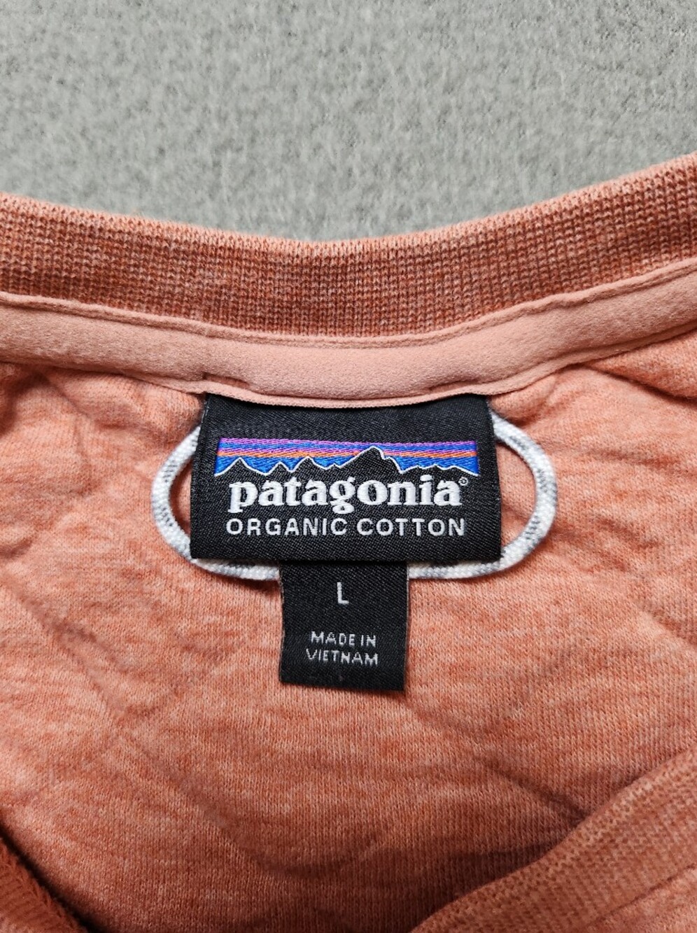 Patagonia Quilted Organic Cotton Sweatshirt Dusty Rose Pink Sz L Worn Wear - Picture 8 of 13